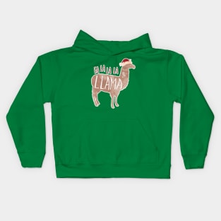 Fa la la la Llama - punny Christmas design Kids Hoodie